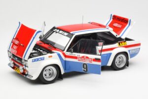 Fiat 131 Abarth Fiat France #9 J-C. Andruet / C. Delferrier Winner Rally Sanremo 1977 Kyosho 1:18 08375A Metal - imagem 2 de 8