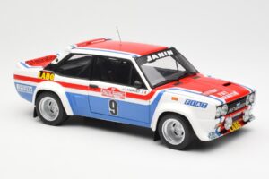 Fiat 131 Abarth Fiat France #9 J-C. Andruet / C. Delferrier Winner Rally Sanremo 1977 Kyosho 1:18 08375A Metal - imagem 6 de 8