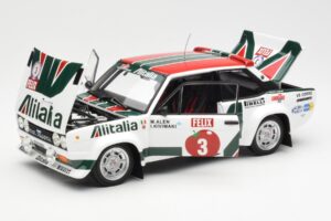Fiat 131 Abarth #3 M. Alen / I. Kivimaki Winner Rally 1000 Lakes 1980 Kyosho 1:18 08376H Metal - imagem 2 de 8