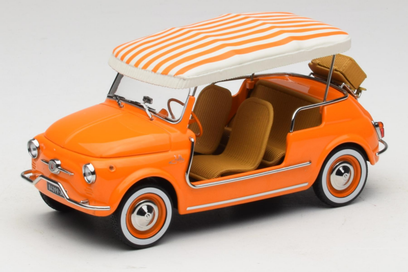 Fiat 500 Jolly Laranja Norev 1:18 187791 Metal