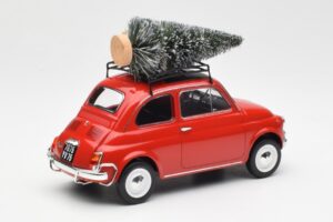 Fiat 500 L Vermelho Christmas Norev 1:18 187779 Metal - imagem 2 de 6