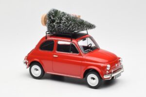 Fiat 500 L Vermelho Christmas Norev 1:18 187779 Metal - imagem 4 de 6