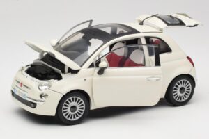 Fiat 500 Branco Mondo Motors 1:18 500291 Metal - imagem 2 de 8