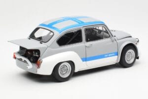 Fiat Abarth 1000 TCR Cinzento Mate Riscas Azuis AUTOart 1:18 72642 Metal - imagem 3 de 8