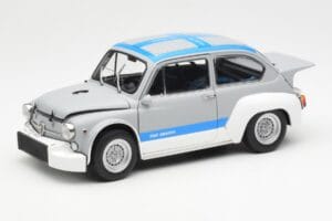 Fiat Abarth 1000 TCR Cinzento Mate Riscas Azuis AUTOart 1:18 72642 Metal
