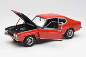 Ford Capri Mk1 2600 RS Vermelho Preto Minichamps 1:18 180089071 Metal - imagem 2 de 8
