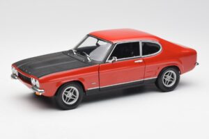 Ford Capri Mk1 2600 RS Vermelho Preto Minichamps 1:18 180089071 Metal