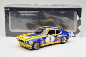 Ford Capri Mk1 RS 2600 #9 K. Fritzinger / H. Heyer Team Europa Möbel 6 Hours of Nürburgring ETCC 1973 Minichamps 1:18 1557385 - imagem 6 de 6