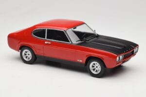 Ford Capri Mk1 RS 2600 Vermelho com Capot Preto MCG 1:18 MCG18538 Metal - imagem 4 de 6