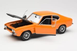 Ford Capri Mk1 RS 2600 Signal Orange Preto Minichamps 1:18 150089077 Metal - imagem 2 de 8