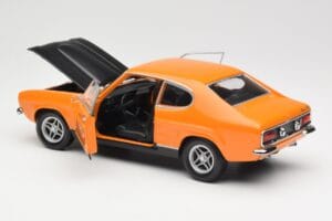 Ford Capri Mk1 RS 2600 Signal Orange Preto Minichamps 1:18 150089077 Metal - imagem 5 de 8