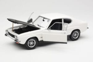 Ford Capri Mk1 RS 2600 Branco Preto Minichamps 1:18 150089078 Metal - imagem 2 de 8