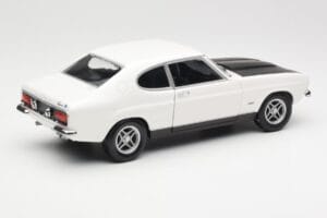 Ford Capri Mk1 RS 2600 Branco Preto Minichamps 1:18 150089078 Metal - imagem 3 de 8
