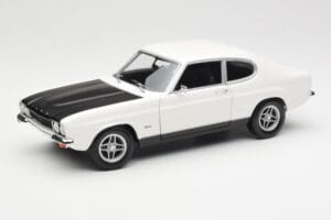 Ford Capri Mk1 RS 2600 Branco Preto Minichamps 1:18 150089078 Metal
