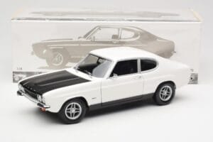 Ford Capri Mk1 RS 2600 Branco Preto Minichamps 1:18 150089078 Metal - imagem 8 de 8