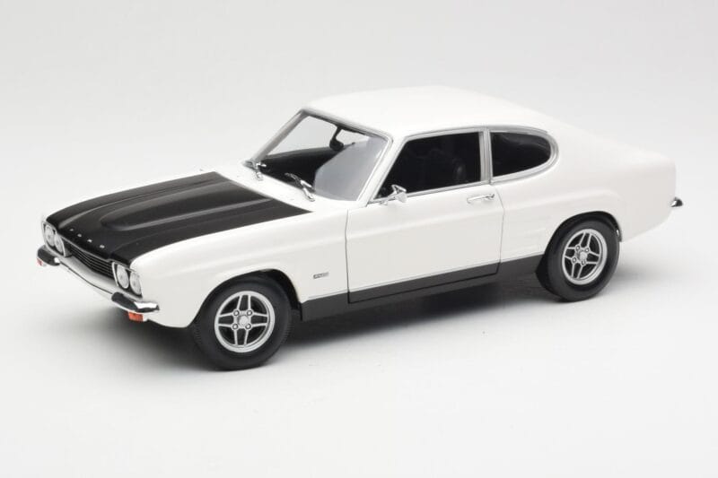 Ford Capri Mk1 RS 2600 Branco Preto Minichamps 1:18 150089078 Metal