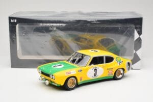 Ford Capri RS2600 BP Racing Team #3 G. Birrell / C. Bourgoignie 2nd Place 24 Hours of Spa 1972 Minichamps 1:18 155728503 Meta - imagem 6 de 6