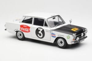 Ford Cortina Mk1 #3 P. Hughes / B. Young African Safari Rally 1964 AUTOart 1:18 86428 Metal - imagem 6 de 8