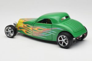 Ford Coupe Verde com Fogo Road Signature 1:18 30109 Metal - imagem 7 de 8