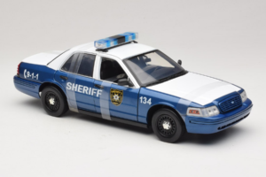 Ford Crown Victoria Police Interceptor The Walking Dead Greenlight 1:18 12957 Metal - imagem 4 de 6