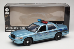 Ford Crown Victoria Police Cruiser Twilight Blue Greenlight 1:18 01643 Metal - imagem 8 de 8