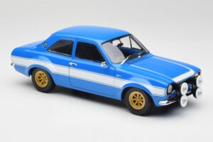 Ford Escort Mk1 RS 1600 Azul Branco Riscas Minichamps 1:18 100688102 Metal - imagem 6 de 8