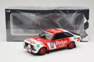 Ford Escort Mk2 RS 1800 #14 Droogmans / Joosten Belga 3rd Place Lotto Haspengouw Rally 1983 Minichamps 1:18 155838714 Metal - imagem 6 de 6