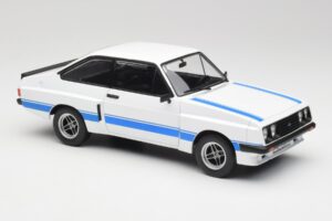 Ford Escort Mk2 RS 2000 X-Pack Diamond Branco & Azul Stripe MCG 1:18 MCG18350 Metal - imagem 4 de 6