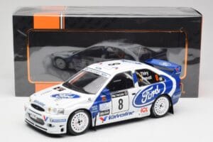 Ford Escort WRC #8 B. Thiry / S. Prevot RAC Rally 1998 IXO 1:18 18RMC170B Metal - imagem 6 de 6