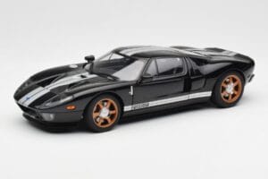 Ford GT Preto Com Riscas Brancas AUTOart 1:18 73023 Metal