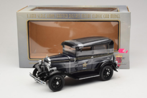 Ford Model A Tudor Police Car Motor City 1:18 43008 Metal - imagem 6 de 6