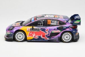 Ford Puma Rally1 #19 S. Loeb / I. Galmiche Rally Monte Carlo Winner 2022 IXO 1:18 18RMC110 Metal - imagem 3 de 6