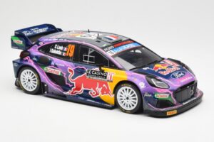 Ford Puma Rally1 #19 S. Loeb / I. Galmiche Rally Monte Carlo Winner 2022 IXO 1:18 18RMC110 Metal - imagem 4 de 6