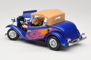 Ford Roadster Street Rod Azul with Fire Road Signature 1:18 92249 Metal - imagem 5 de 8