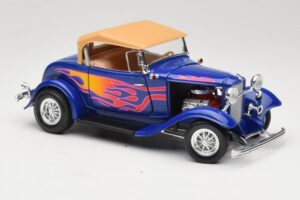 Ford Roadster Street Rod Azul with Fire Road Signature 1:18 92249 Metal - imagem 6 de 8