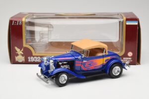Ford Roadster Street Rod Azul with Fire Road Signature 1:18 92249 Metal - imagem 8 de 8