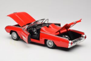 Ford Thunderbird Cabriolet Vermelho Anson 1:18 30334 Metal - imagem 5 de 8