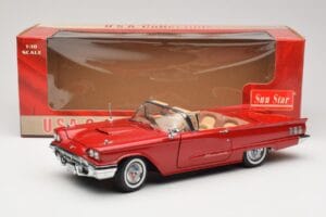 Ford Thunderbird Cabriolet Vermelho Sun Star 1:18 4311 Metal - imagem 8 de 8