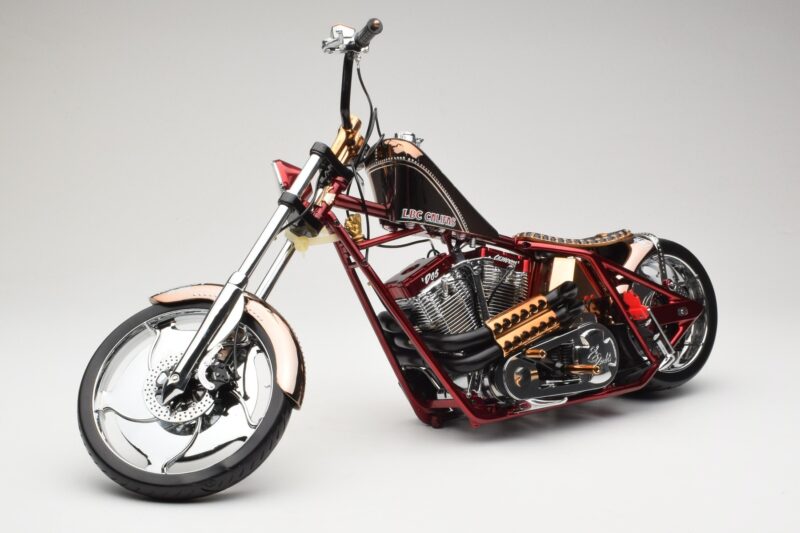 Harley-Davidson West Coast Choppers Diablo Soft Tail Ouro Vermelho Minichamps 1:5 JJ04-05-03 Metal