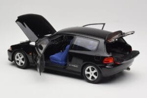 Honda Civic SiR II EG6 VTEC Preto LCD 1:18 LCD18018-BL Metal - imagem 5 de 9