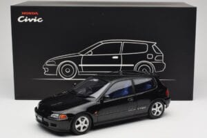 Honda Civic SiR II EG6 VTEC Preto LCD 1:18 LCD18018-BL Metal - imagem 9 de 9