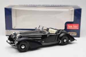 Horch 855 Roadster Preto Sun Star 1:18 2401 Metal - imagem 8 de 8