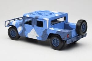 Hummer H1 Humvee Azul & Branco Motormax 1:18 73157 Metal - imagem 7 de 8