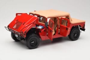 Hummer H1 Soft Top Vermelho Exoto 1:18 01805 Metal - imagem 2 de 8