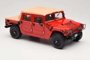 Hummer H1 Soft Top Vermelho Exoto 1:18 01805 Metal - imagem 6 de 8