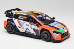 Hyundai i20 N Rally1 #11 T. Neuville / M. Wydaeghe Rally Croatia 2024 IXO 1:18 18RMC203 Metal - imagem 4 de 6