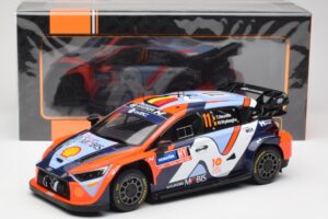 Hyundai i20 N Rally1 #11 T. Neuville / M. Wydaeghe Rally Sweden 2024 IXO 1:18 18RMC201 Metal - imagem 6 de 6