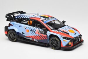 Hyundai i20 N Rally1 WRC #11 T. Neuville / M. Wydaeghe Rally Monte Carlo Winner 2024 IXO 1:18 18RMC194 Metal - imagem 4 de 6