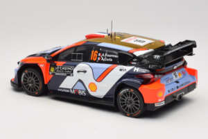 Hyundai i20 N WRC #16 A. Fourmaux / A. Coria Rally Monte Carlo 2025 IXO 1:18 18RMC230A Metal - imagem 5 de 6