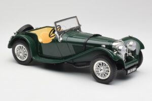 Jaguar SS 100 Roadster Verde Bburago 1:18 3006 Metal - imagem 6 de 8